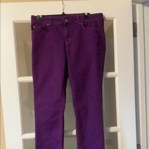WHBM Size 6 Slim leg purple jeans